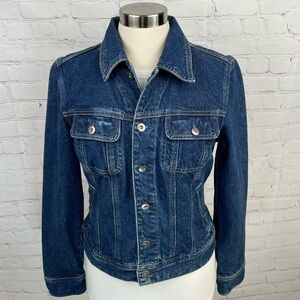 Tommy Hilfiger VINTAGE Trucker Jean Jacket Blue Denim Women’s MEDIUM